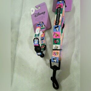 Sassy Meow Disney Floral Squares Collar & Matching Leash (S)